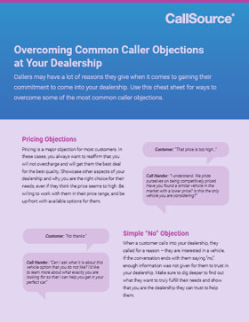 Tips: Overcoming Common Caller Objections at Your Dealership