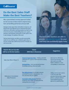 Do the Best Sales Staff Make the Best Teachers to Train Your Staff?