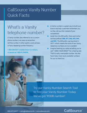 Vanity Number Quick Facts