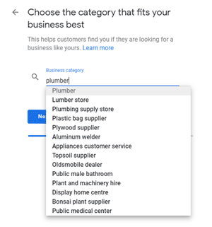 Google My Business setup: Choose the category that fits your business best