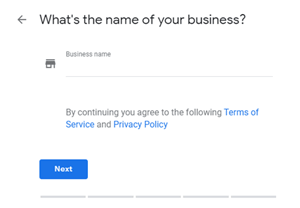 Google My Business: What's the name of your business?