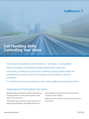 Call Handling Skills: Controlling Your Voice