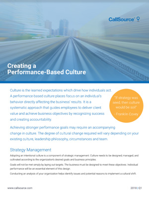 Creating a Performance-Based Culture