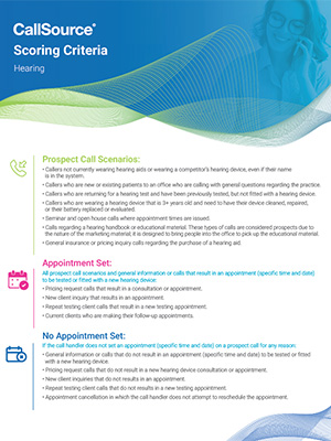 CallSource Scoring Criteria - Hearing