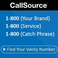 find a vanity phone number with callsource